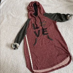 Long sleeve hoodie dress